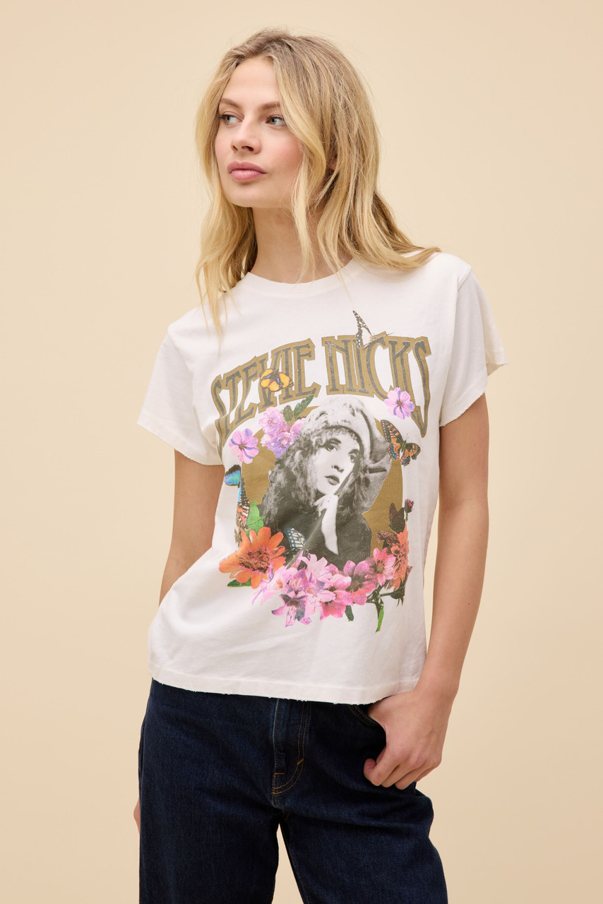 Daydreamer Women's Stevie Nicks Flower Collage Tee