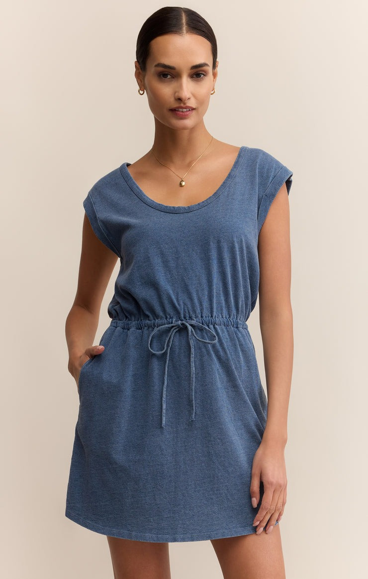 Z Supply Women's Dayshift Jersey Denim Dress
