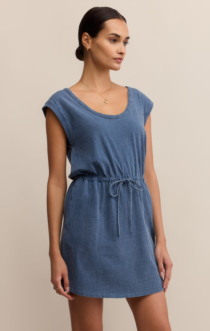 Z Supply Women's Dayshift Jersey Denim Dress