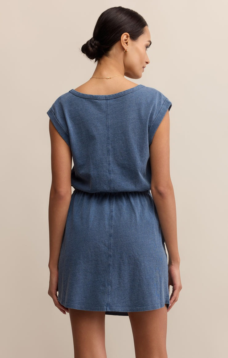 Z Supply Women's Dayshift Jersey Denim Dress