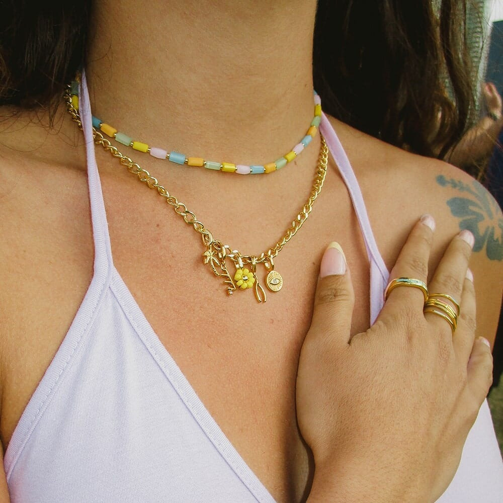 Pura Vida Neon Lights Choker Necklace