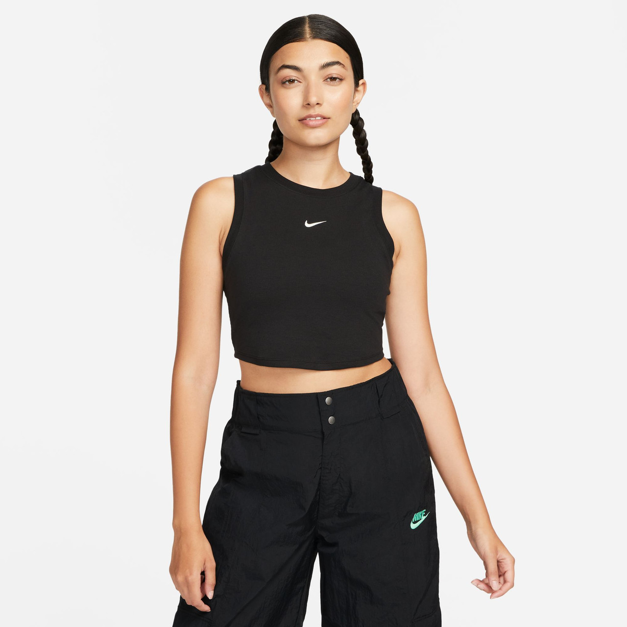Nike Women's Essential Rib Cropped Tank Top