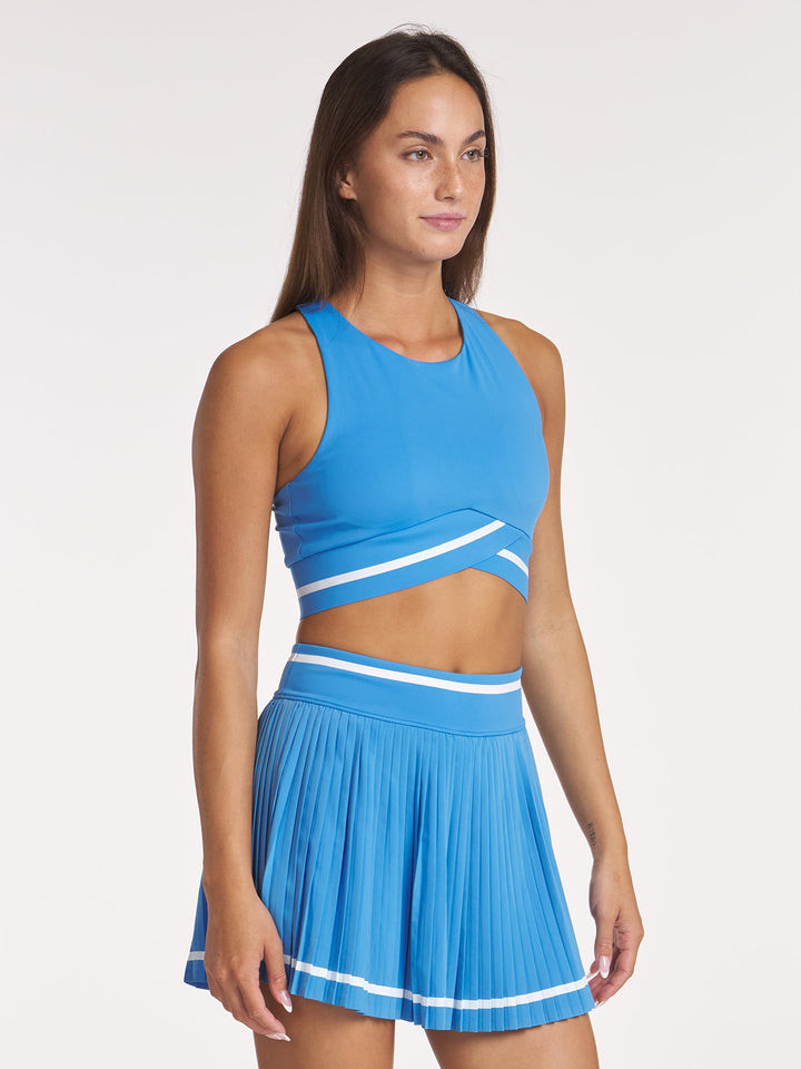 Thrive Societe Women's Pleated Stripe Skirt