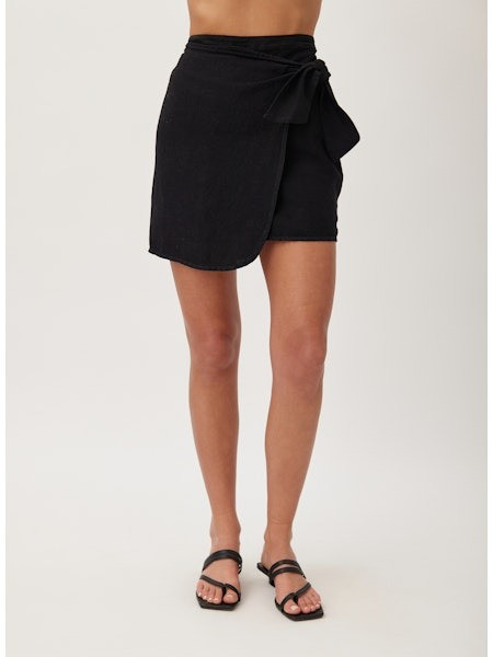 Bella Dahl Women's Wrap Sarong Mini Skirt
