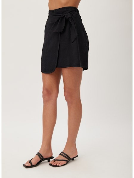 Bella Dahl Women's Wrap Sarong Mini Skirt