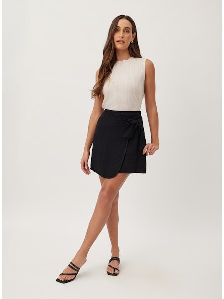 Bella Dahl Women's Wrap Sarong Mini Skirt 4 Bella Dahl Women's Wrap Sarong Mini Skirt