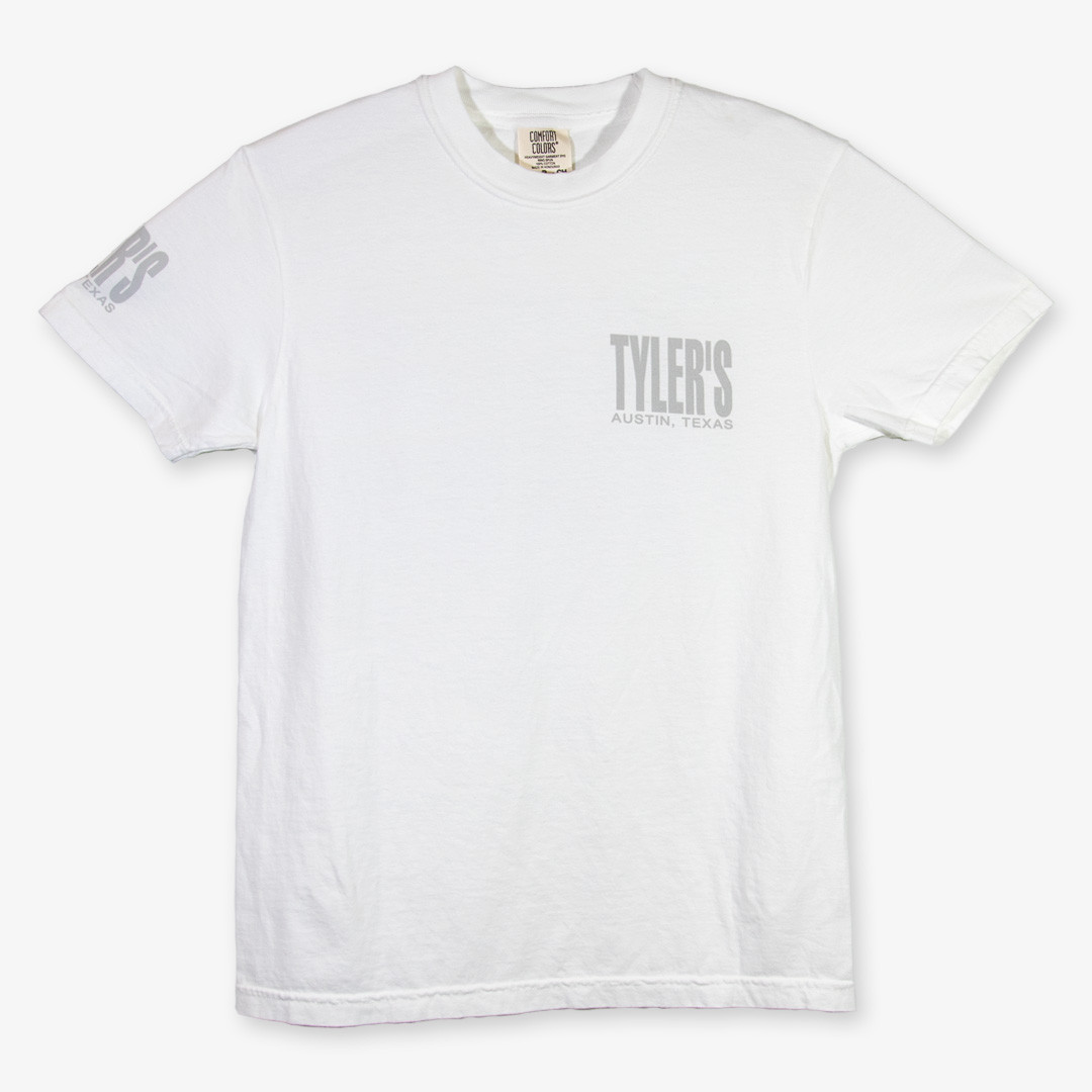 TYLER'S White/Cool Grey Comfort Color Tee