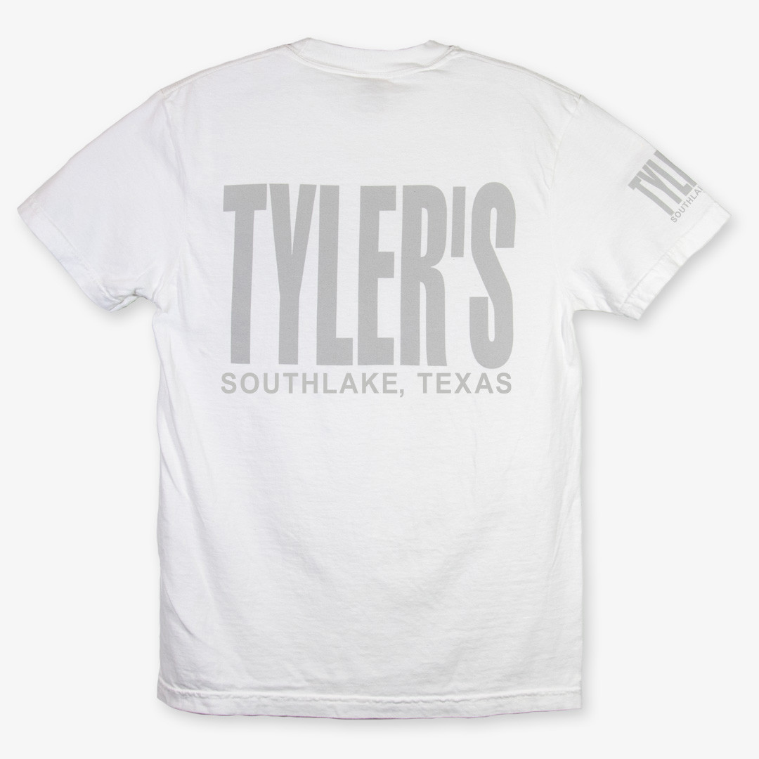 TYLER'S White/Cool Grey Comfort Color Tee