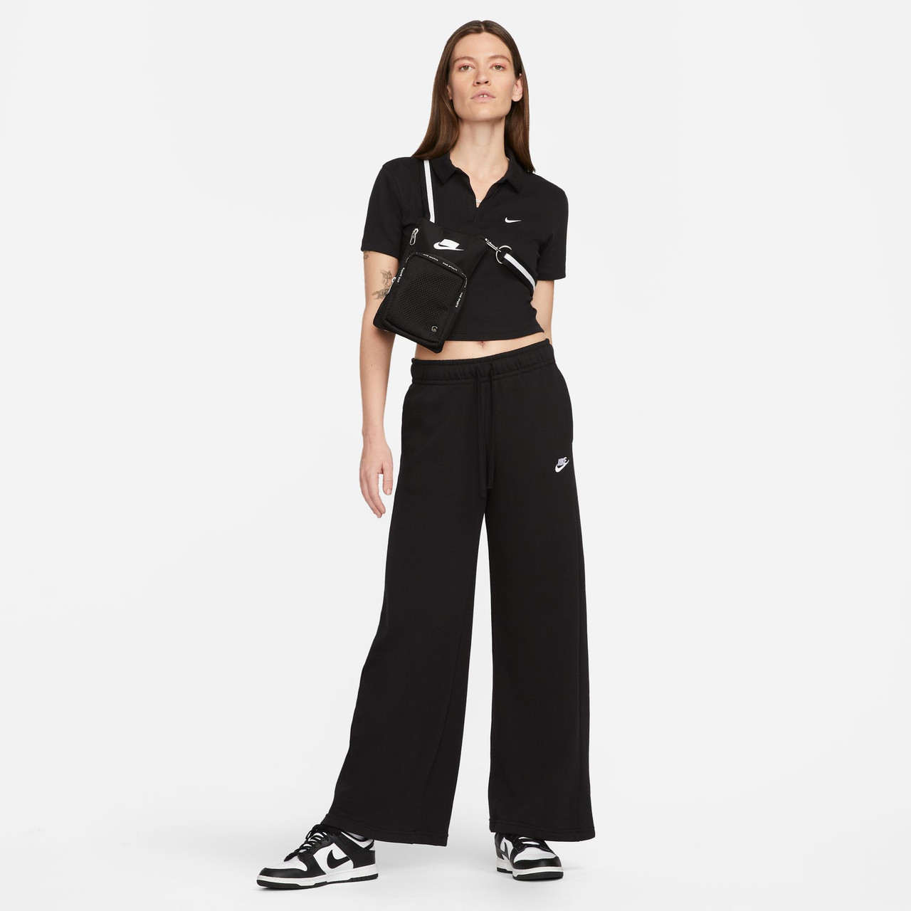 Nike Women's Club Fleece Mid Rise Wide Leg Sweatpants 4 Nike Women's Club Fleece Mid Rise Wide Leg Sweatpants