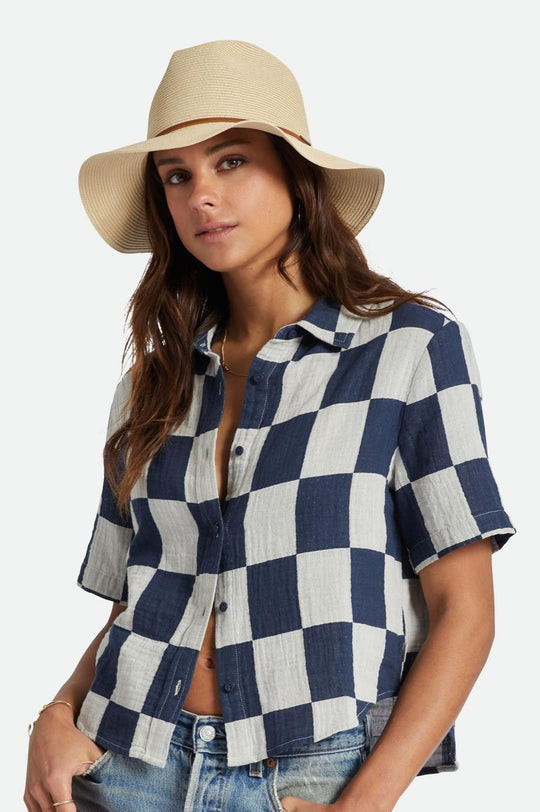 Brixton Women's Wesley Straw Packable Wide Brim Hat