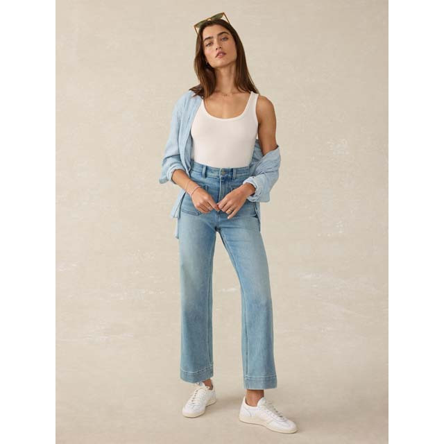 Faherty Women's Patch Pocket Ankle Pants