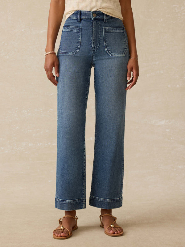Faherty Women's Patch Pocket Ankle Pants 6 Faherty Women's Patch Pocket Ankle Pants