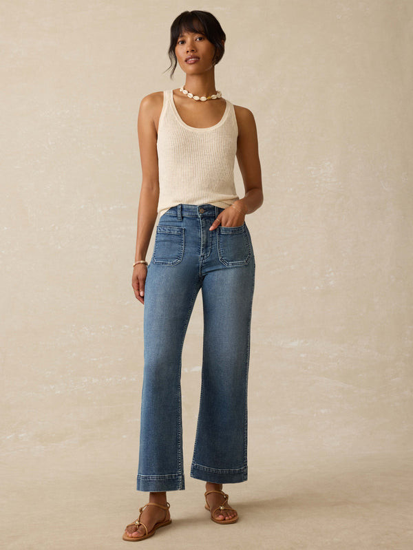 Faherty Women's Patch Pocket Ankle Pants 7 Faherty Women's Patch Pocket Ankle Pants