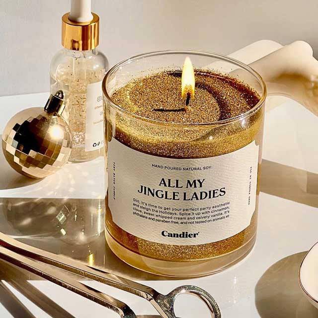 Candier Holiday Glitter Soy Candle