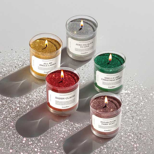 Candier Holiday Glitter Soy Candle