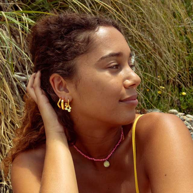 Get Back Gold Daisy Disco Hoop Earrings 5 Get Back Gold Daisy Disco Hoop Earrings