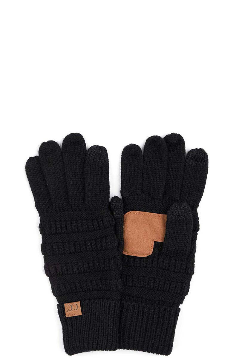 Cable Knit Smart Tip Fashion Gloves