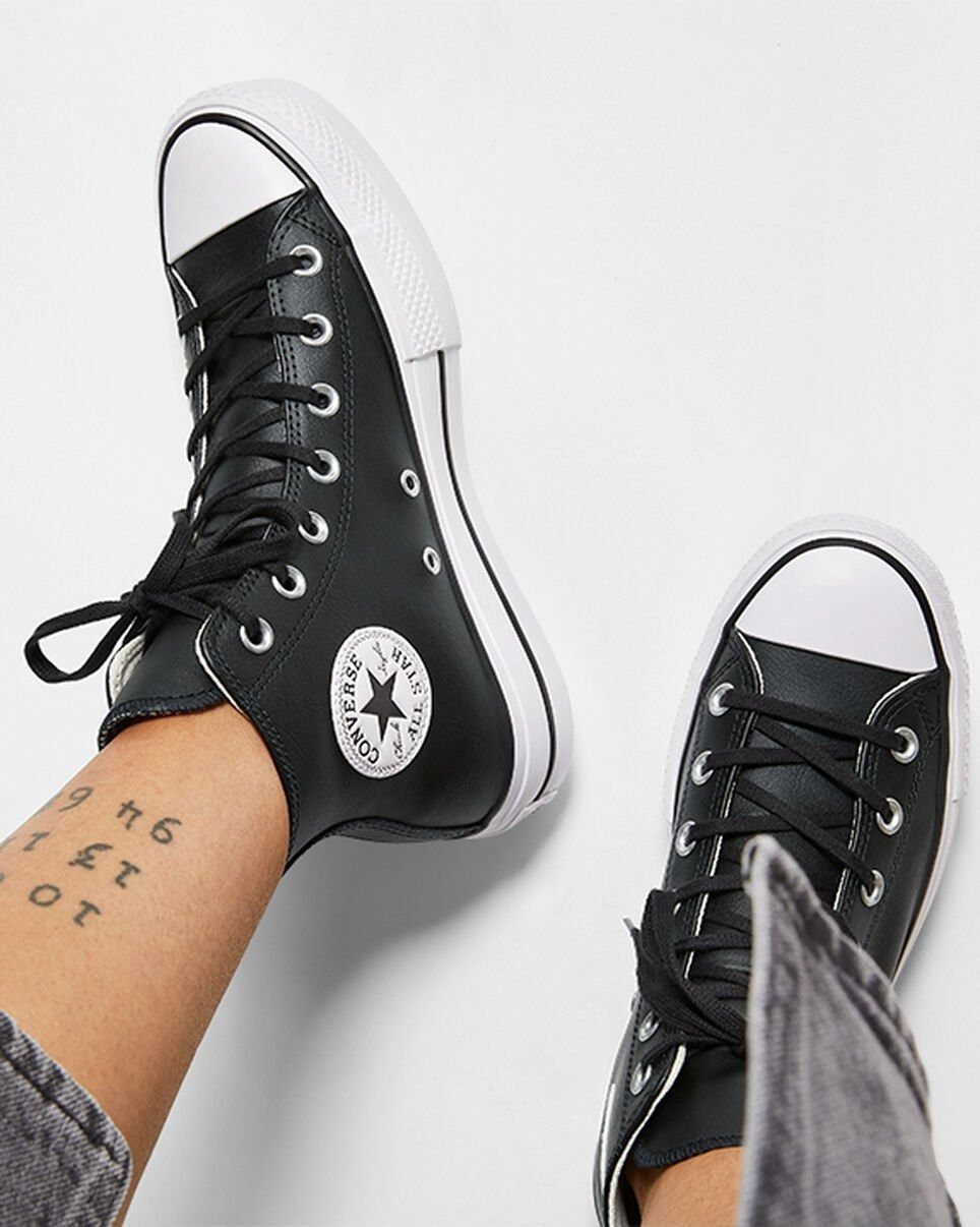 Converse Women's Chuck Taylor All Star Leather Platform High Top Shoes