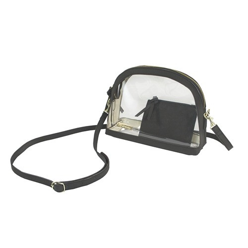 Capri Designs Clear Half Moon Crossbody