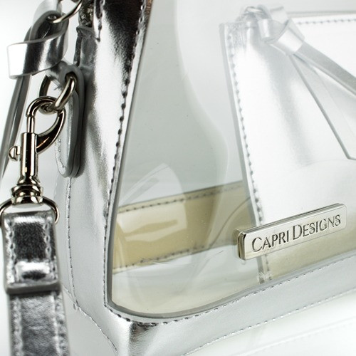 Capri Designs Clear Half Moon Crossbody 7 Capri Designs Clear Half Moon Crossbody