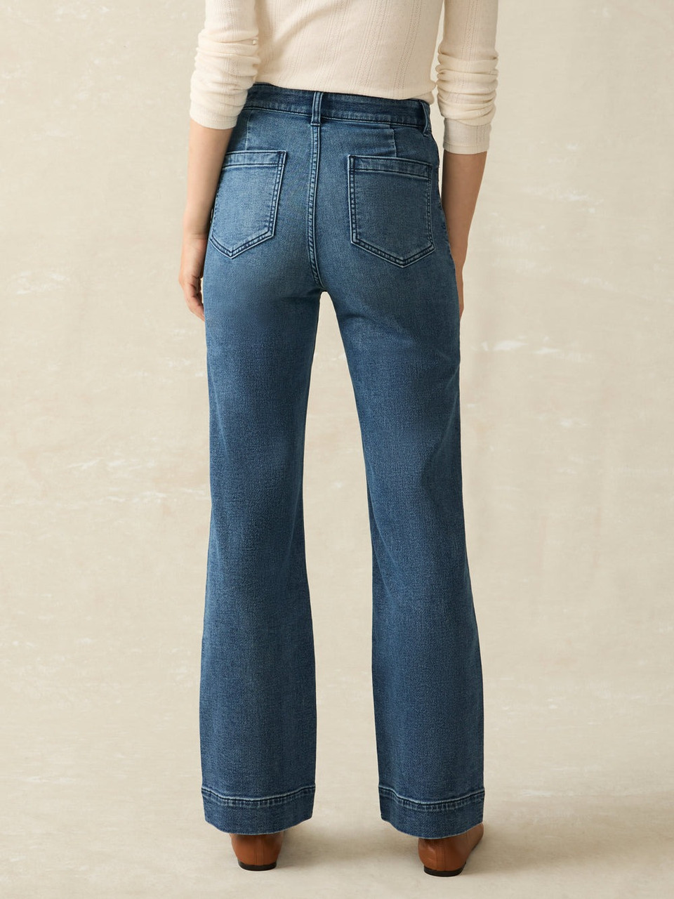 Faherty Women's Stretch Terry Patch Pocket Jeans