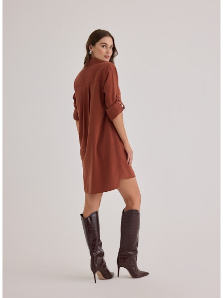 Bella Dahl Women's Long Sleeve A-Line Dress