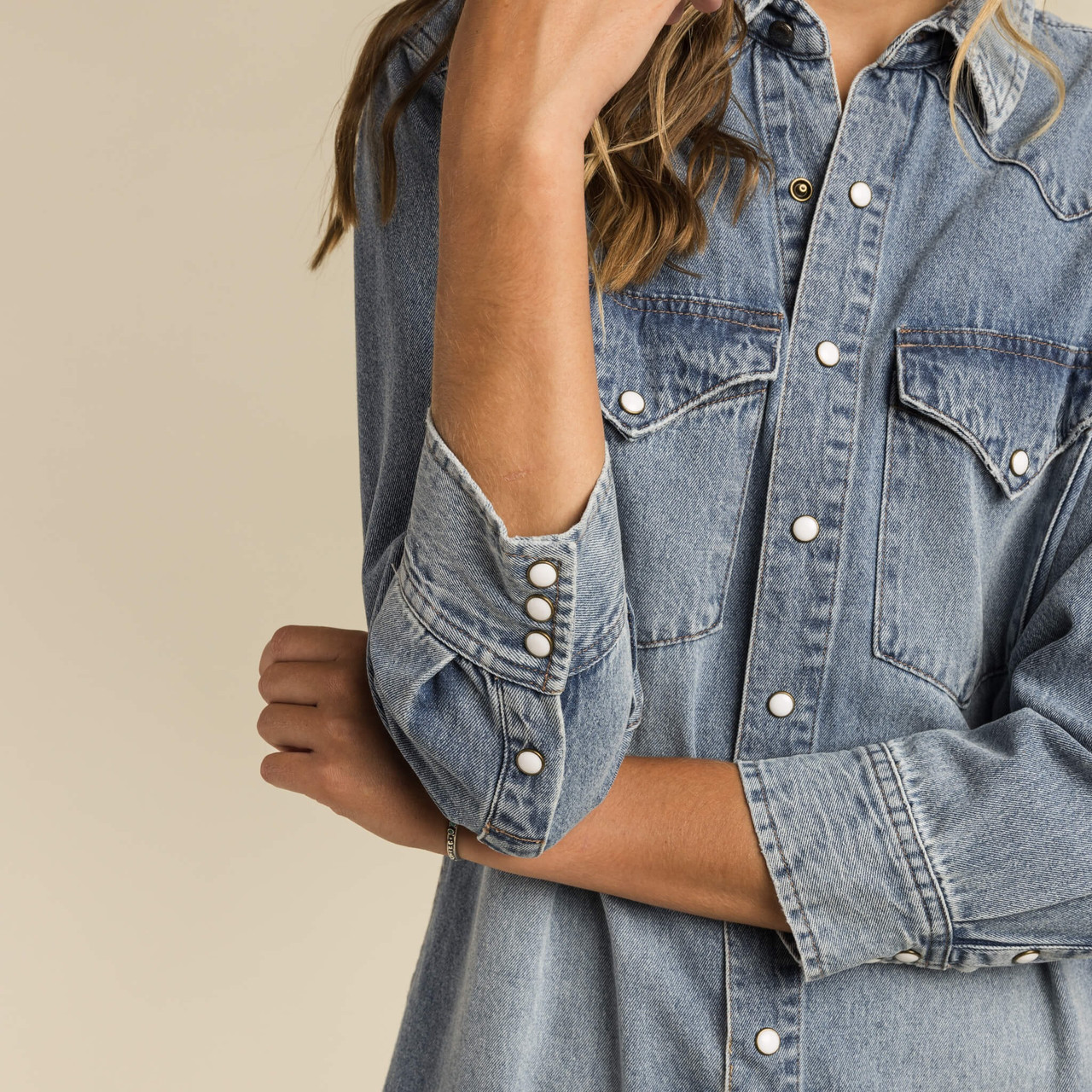 Sendero Provisions Women's Annie Pearl Snap Shirt Dress