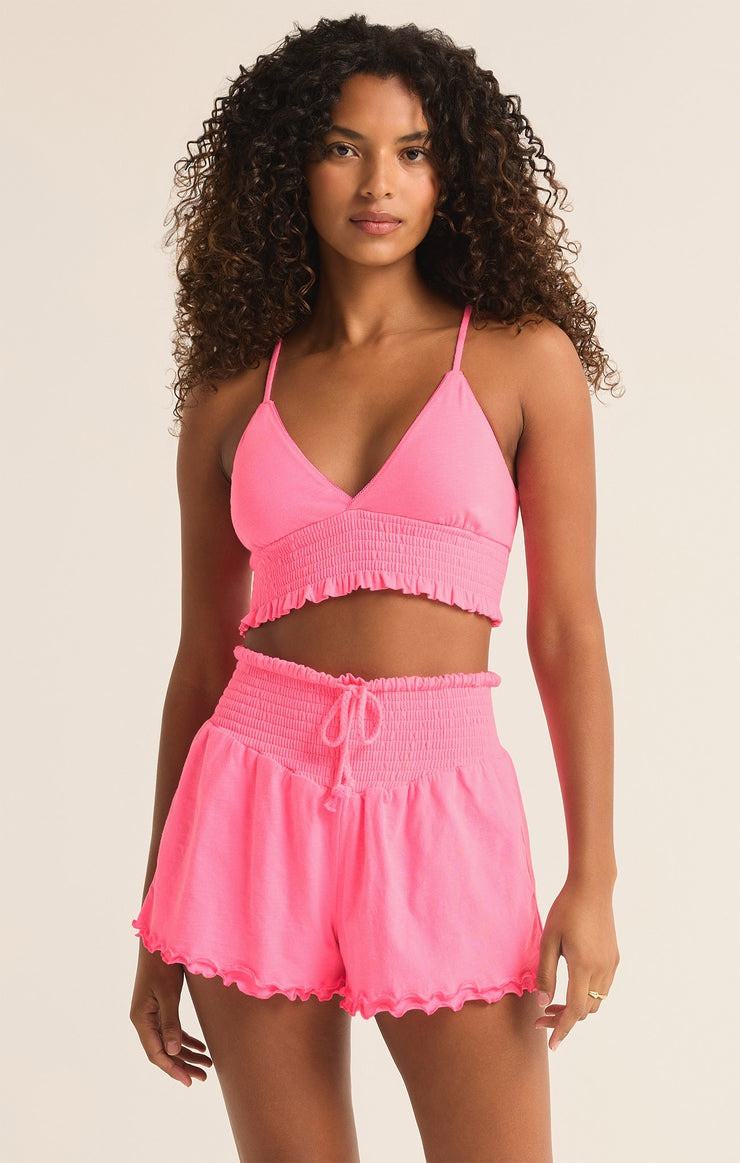 Z Supply Women's Pretty Smocked Bralette