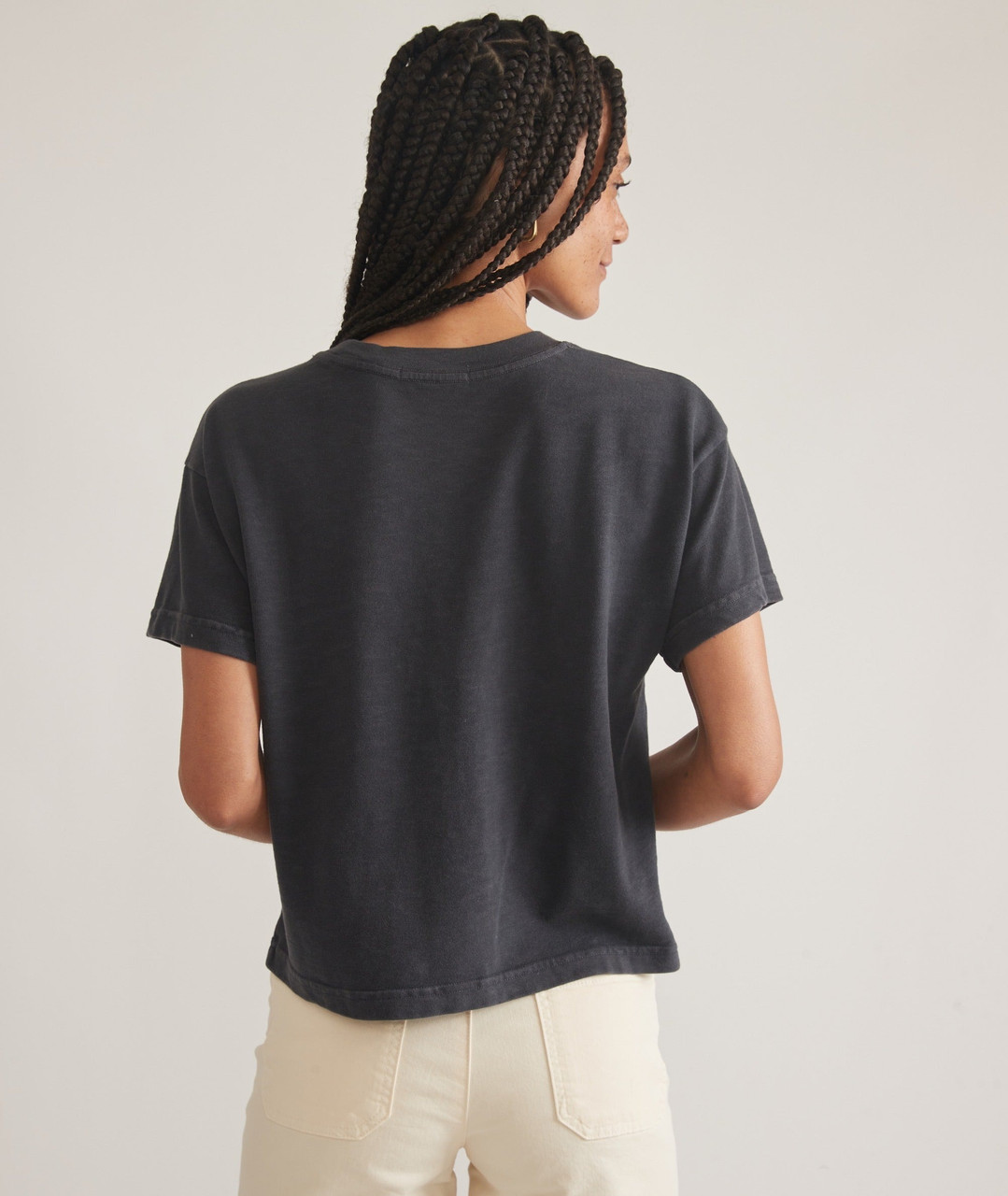 Marine Layer Women's Slub Boxy Crop Tee