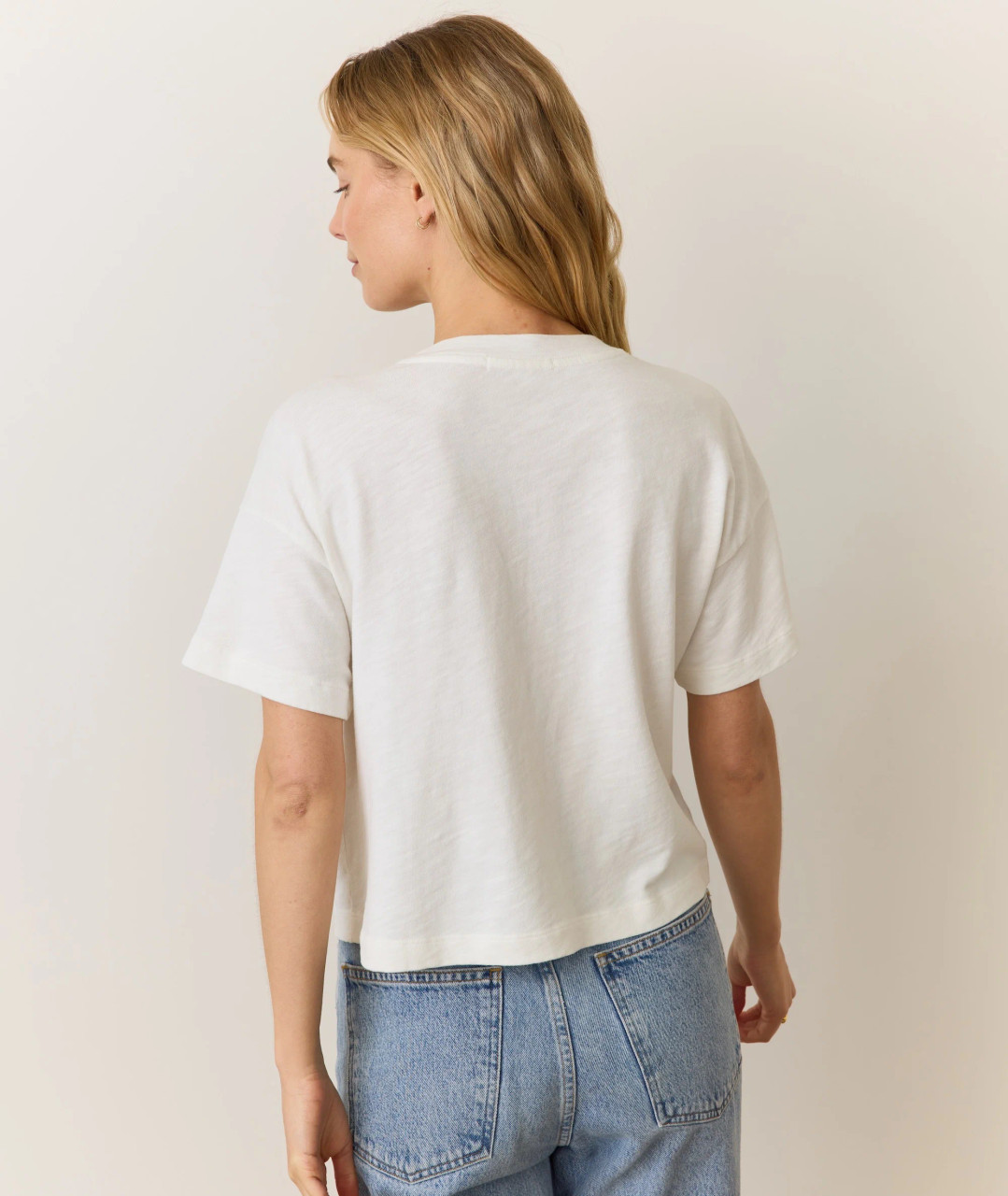 Marine Layer Women's  Slub Boxy Crop Tee