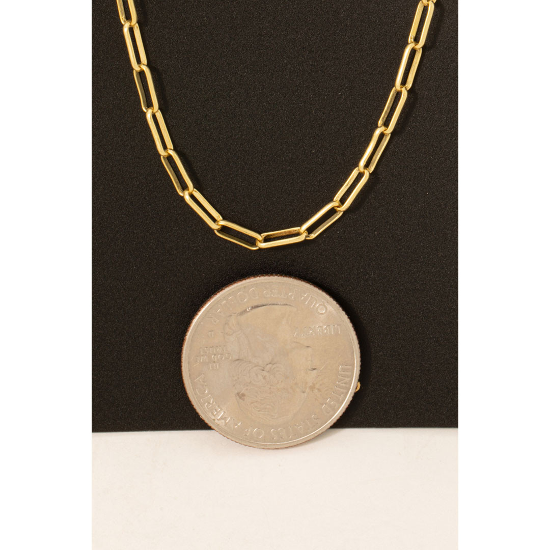 Gold Dipped Oval Chain Necklace