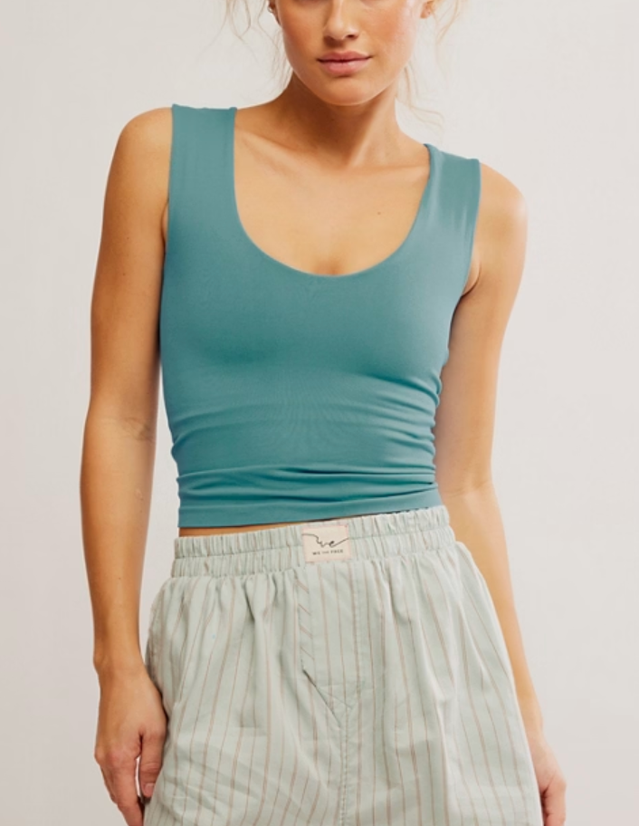 Free People Women's Clean Lines Muscle Cami 6 Free People Women's Clean Lines Muscle Cami