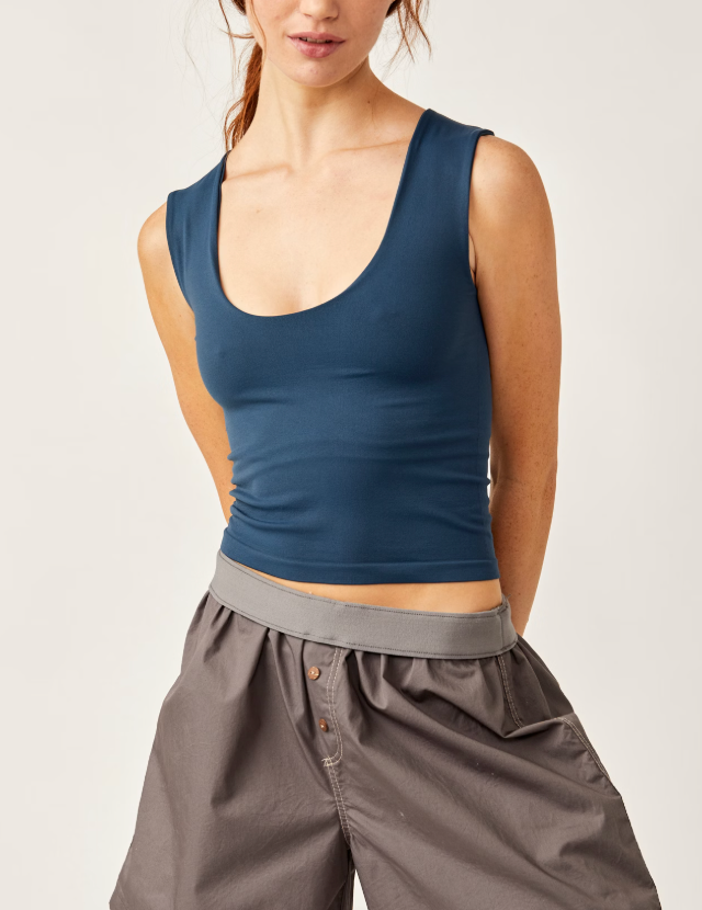 Free People Women's Clean Lines Muscle Cami 7 Free People Women's Clean Lines Muscle Cami