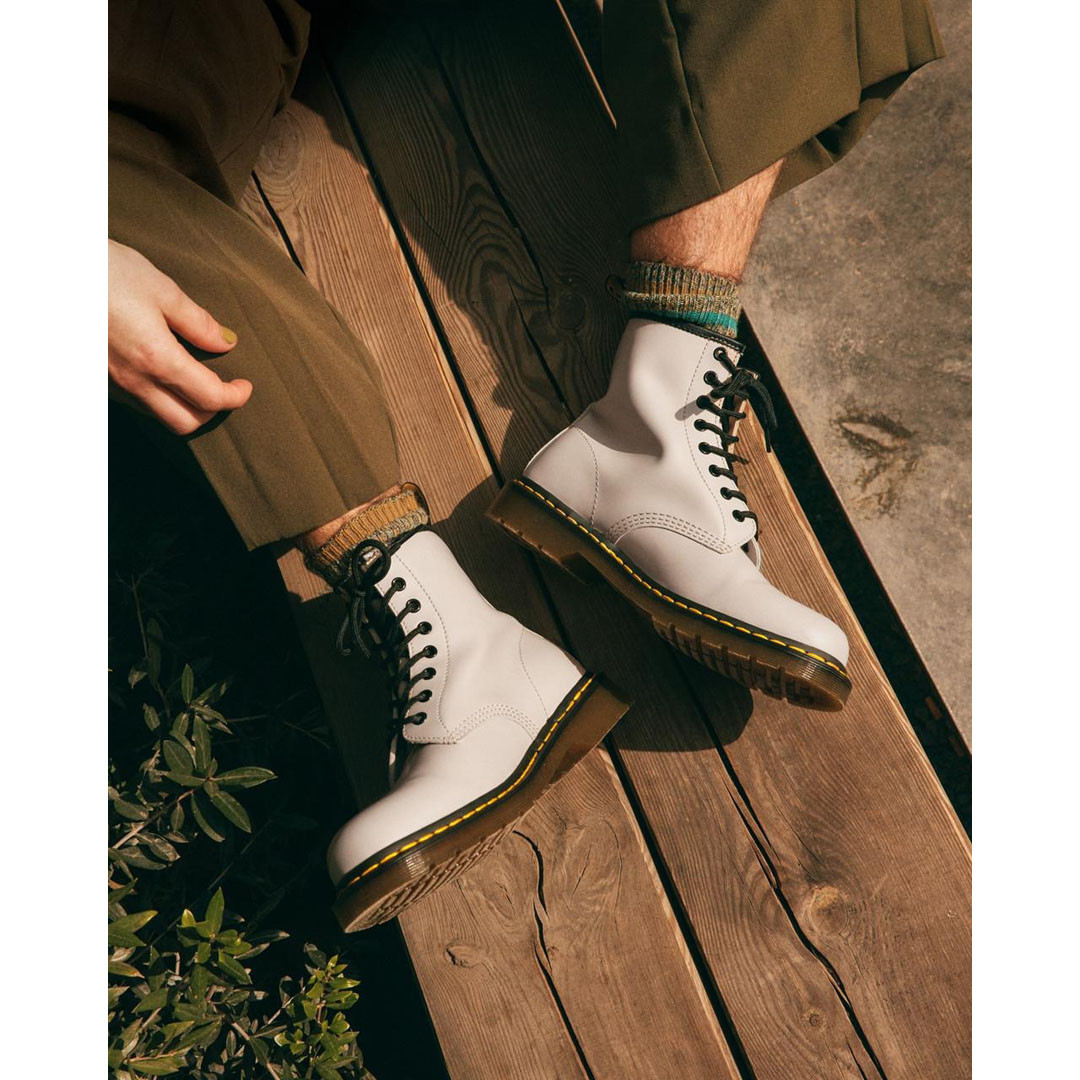 Dr. Martens 1460 Smooth Leather Boots - Vintage Taupe 9 Dr. Martens 1460 Smooth Leather Boots - Vintage Taupe