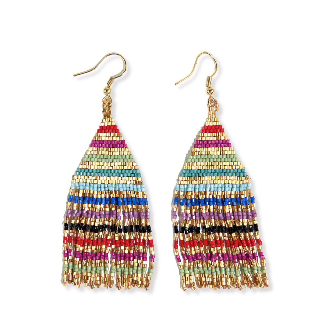 Ink & Alloy Lexie Beaded Fringe Earrings