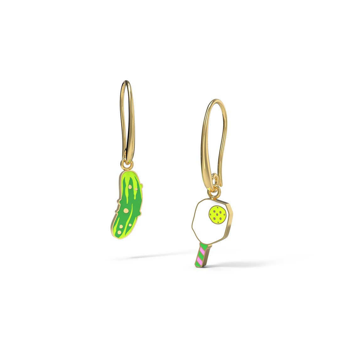 Pickle Ball Hanging Earrings