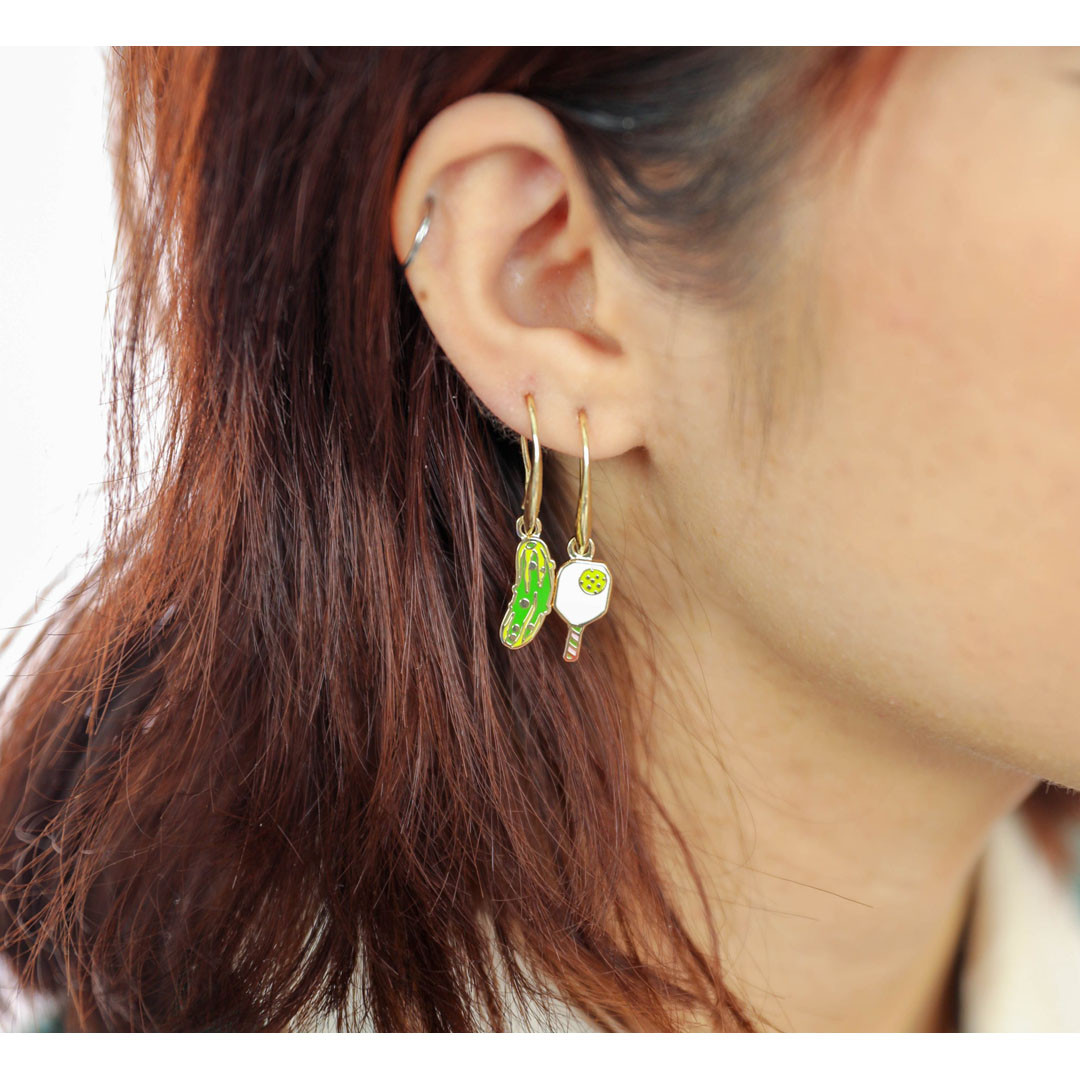 Pickle Ball Hanging Earrings