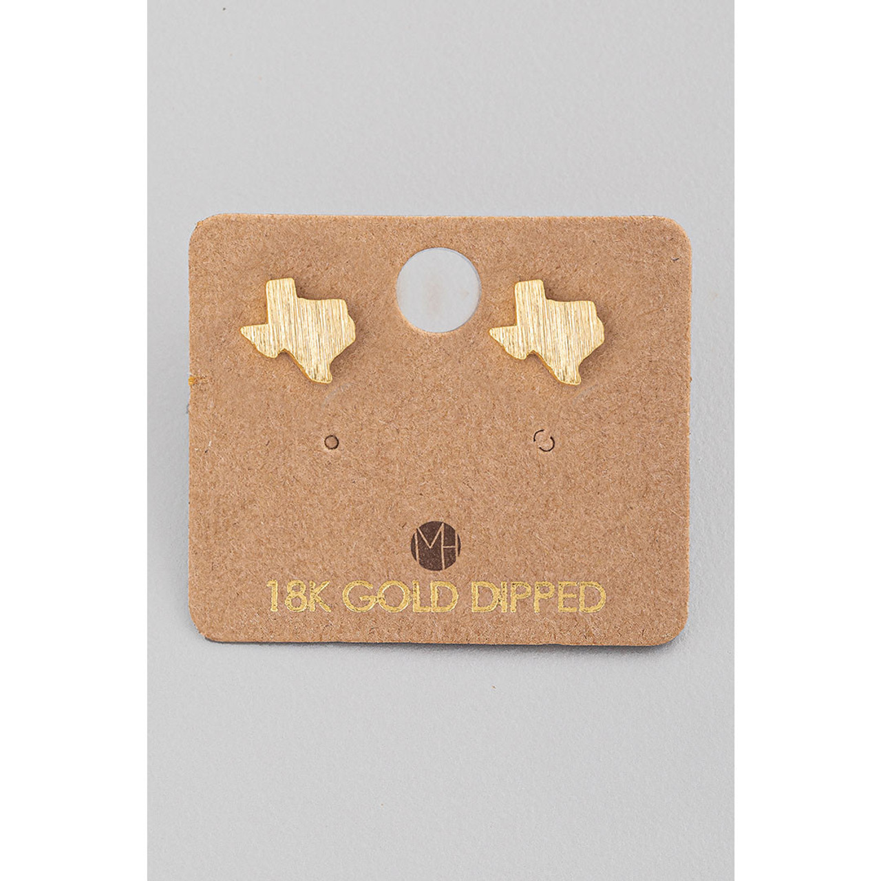 Brushed Texas Stud Earrings 3 Brushed Texas Stud Earrings