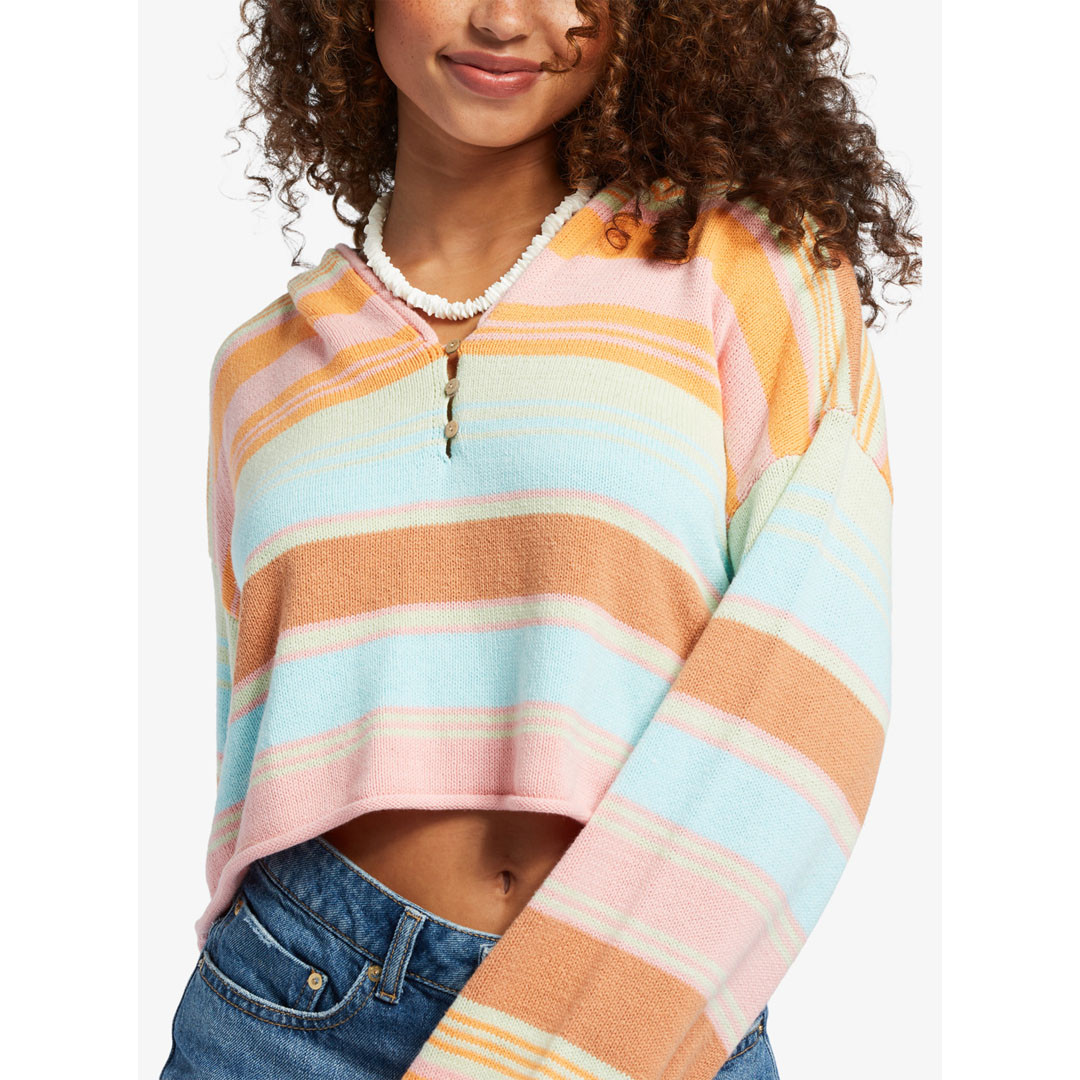 Roxy Women's Sunbaked Shores Crop Hooded Sweater 5 Roxy Women's Sunbaked Shores Crop Hooded Sweater