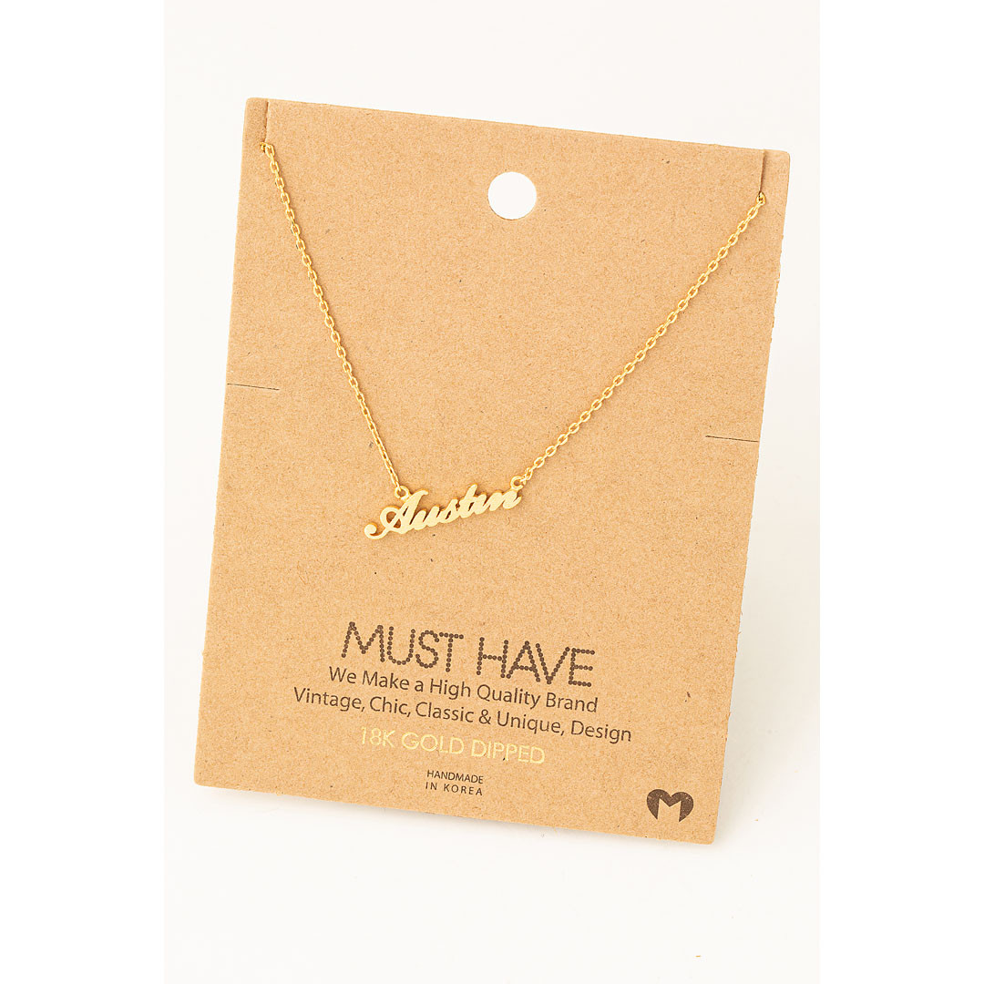 Austin Script Pendant Necklace 3 Austin Script Pendant Necklace