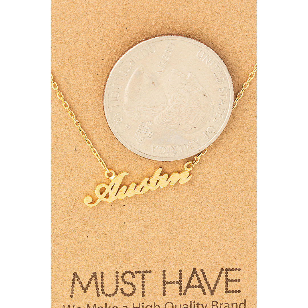 Austin Script Pendant Necklace 4 Austin Script Pendant Necklace
