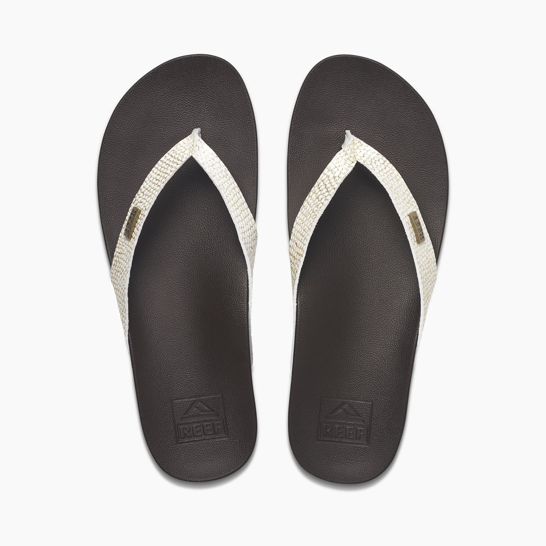 Reef Women's Cushion Court Vegan Flip Flops - Brown Sassy