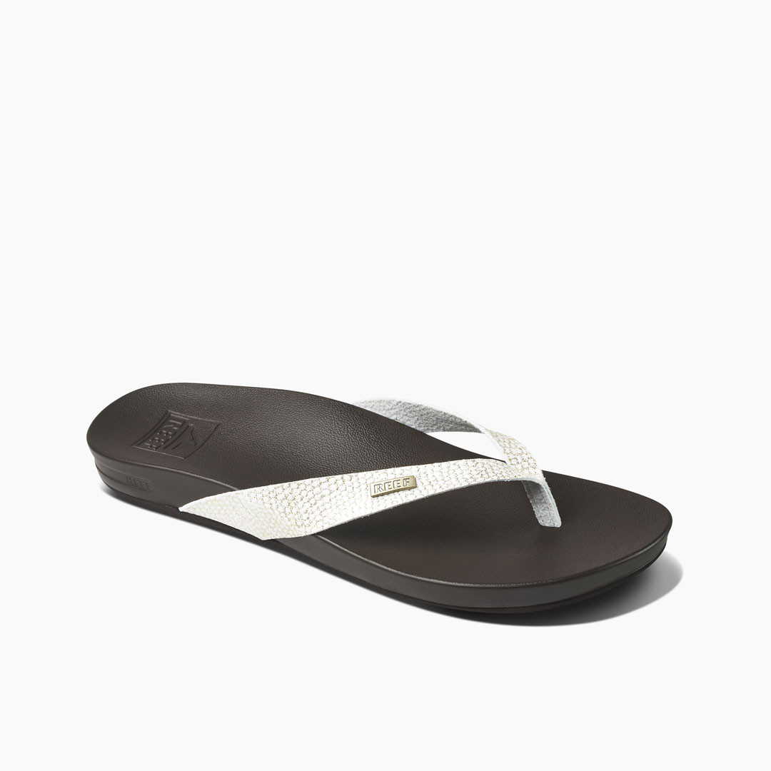 Reef Women's Cushion Court Vegan Flip Flops - Brown Sassy