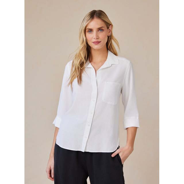 Bella Dahl Women's Shirt Tail Button Down - White