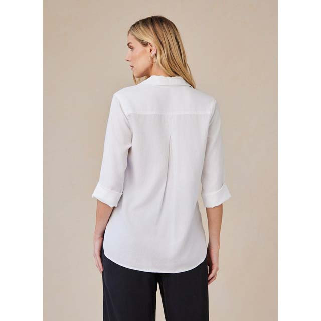 Bella Dahl Women's Shirt Tail Button Down - White