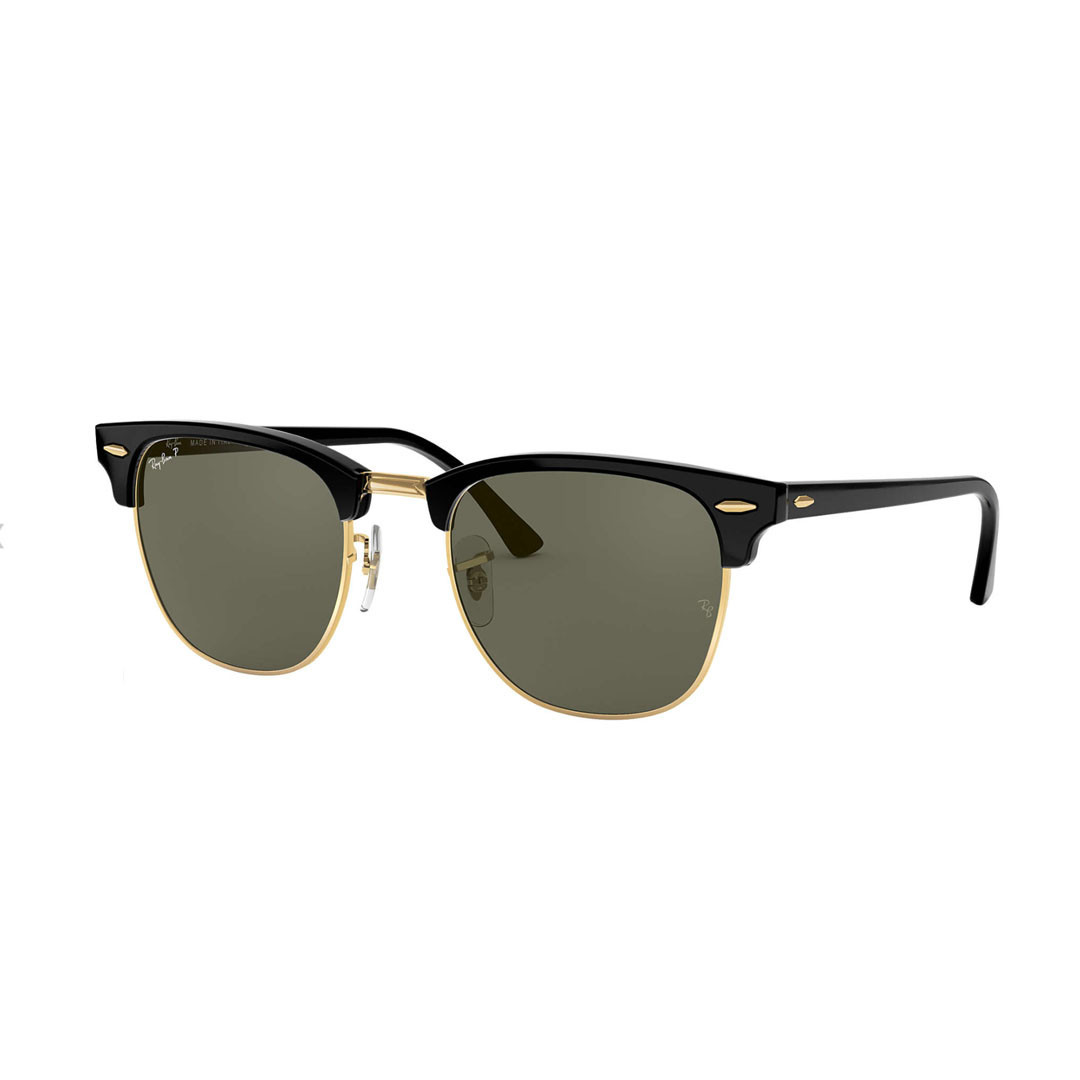 Ray-Ban Polarized Clubmaster Sunglasses - Black