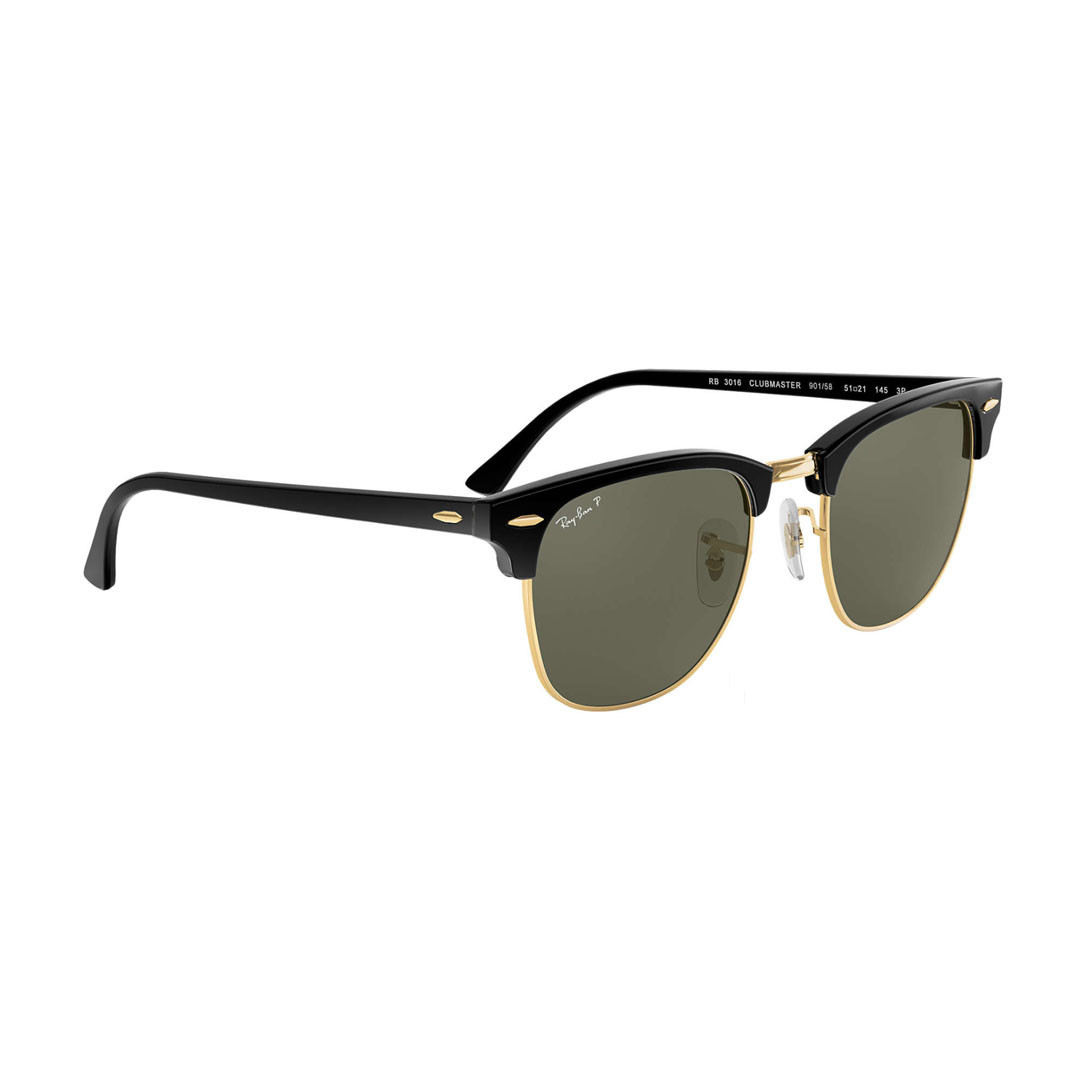 Ray-Ban Polarized Clubmaster Sunglasses - Black 4 Ray-Ban Polarized Clubmaster Sunglasses - Black