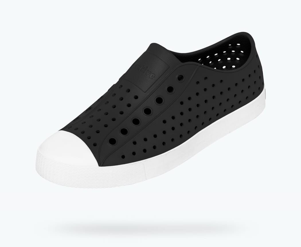 native Women's Jefferson Shoes - Jiffy Black/ Shell White