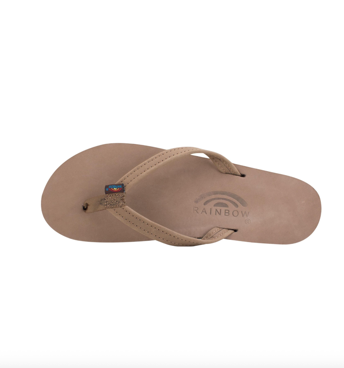 Rainbow Women's Double Layer Narrow Strap Leather Sandals
