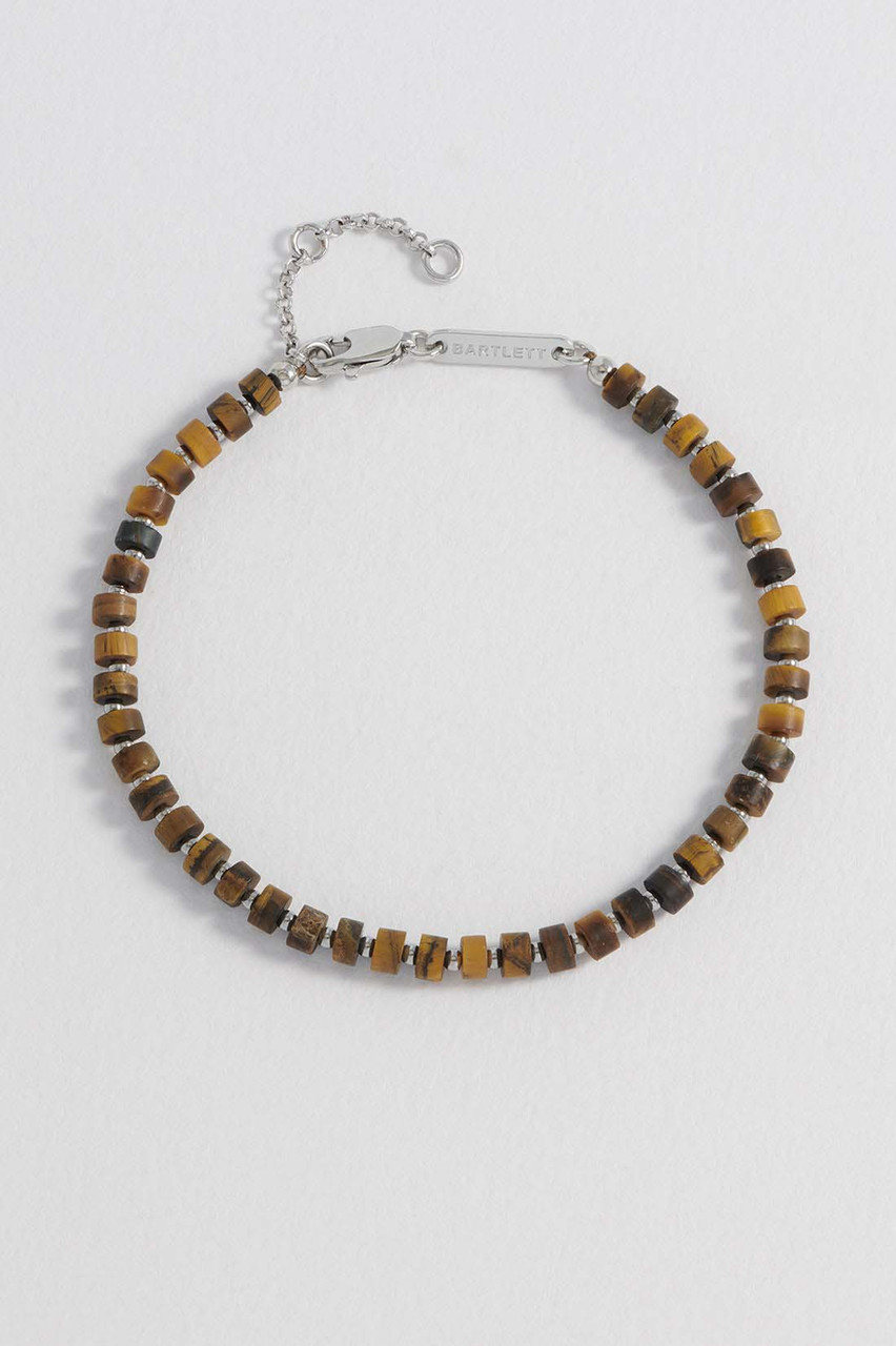 Bartlett London Men's Gemstone Rondelle Bracelet
